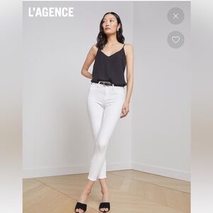NWT L'AGENCE Margot Jean Blanc 26 org msrp $259.00